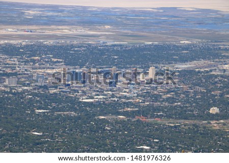 Salt Lake City downtown aerial view