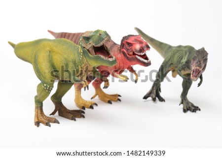 Dinosaur on white background stock photo