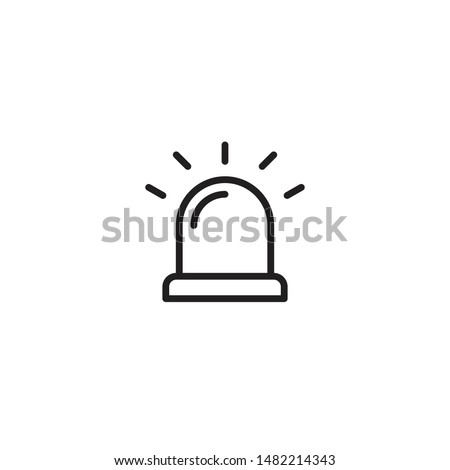 Siren Icon in trendy flat style isolated on white background. Alarm symbol for your web site design, logo, app, UI. Vector illustration, EPS10. Royalty-Free Stock Photo #1482214343