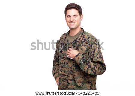 Portrait of a military doctor 