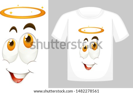 T-shirt design with graphic in front illustration