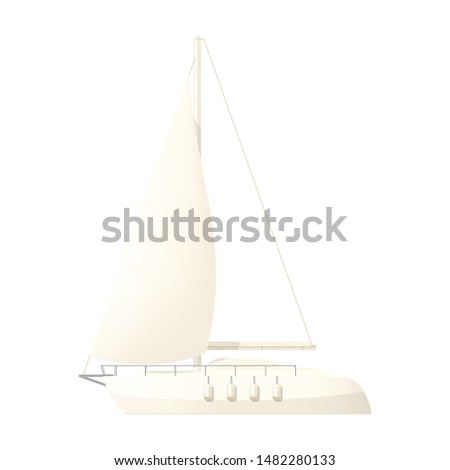 vector yacht clip art, sailboat