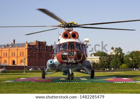 helicopter landing   propeller  transportation aviation mi 8
