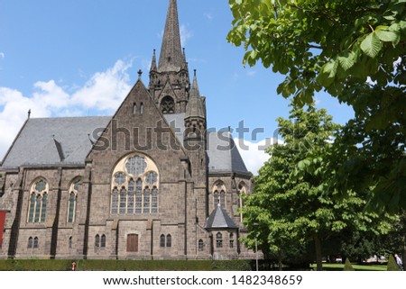 Old church in the center of Bad Nauheim in Hesse in Germany