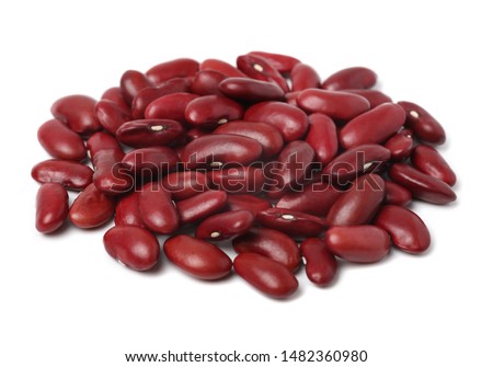 Dry red beans isolated. stock photo