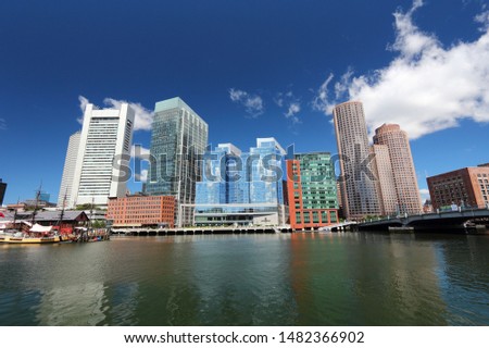 Boston skyline - city view in Massachusetts, USA.