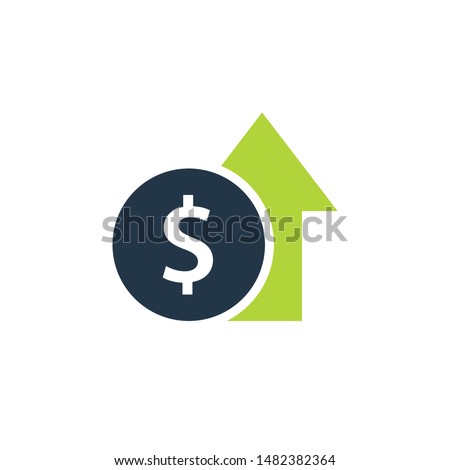 Cost rising icon. Clipart image isolated on white background