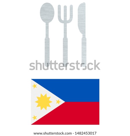 Food and Cuisine of Philippines- Illustration, Icon, Logo, Clip Art or Image for Cultural or State Events. Celebrating Independence Day