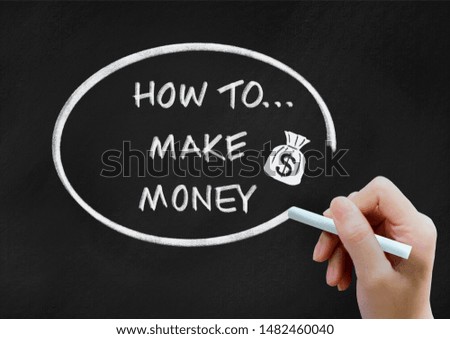 How to make money backgrounds concept on chalkboard 