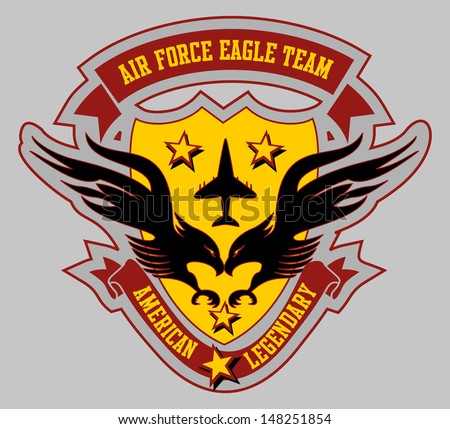 air force eagle team vector art