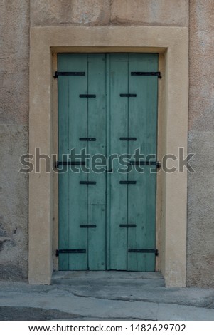Old Beautiful Timber Door of a House of Southern France