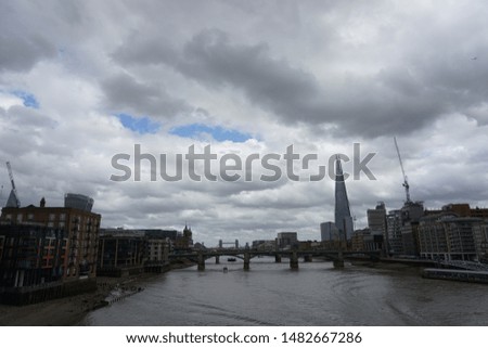 This is a photo of London, UK on a cloudy day.