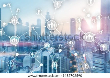 Network team group connected people. Corporate business wallpaper
