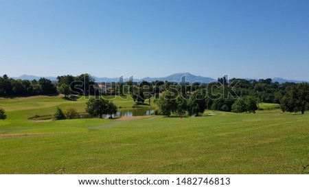 View of a golf course in Aquitaine, France