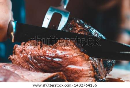 holiday barbeque beef and hamburger