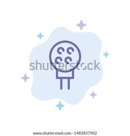 Golf, Ball, Baseball, Sport Blue Icon on Abstract Cloud Background