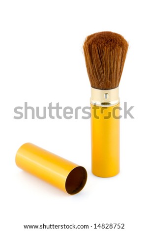 Make-up brush isolated on white background