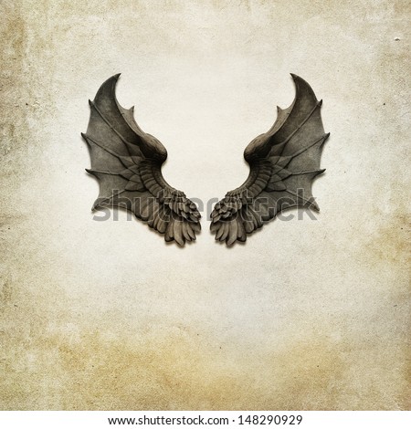 Dragon wings background Royalty-Free Stock Photo #148290929
