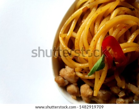 Picture of Spaghetti in a Cup.