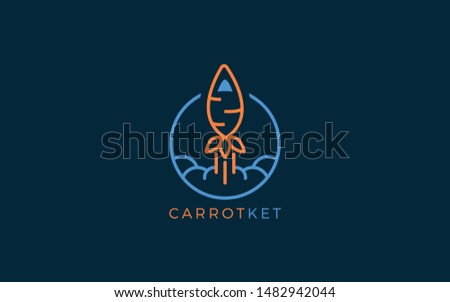 Carrot logo is shaped like a rocket using simple lines