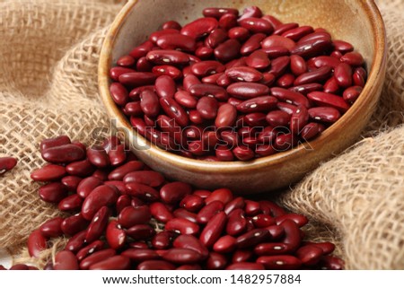 Dry red beans isolated. stock photo