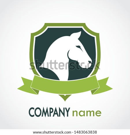 horse heraldry shield green logo