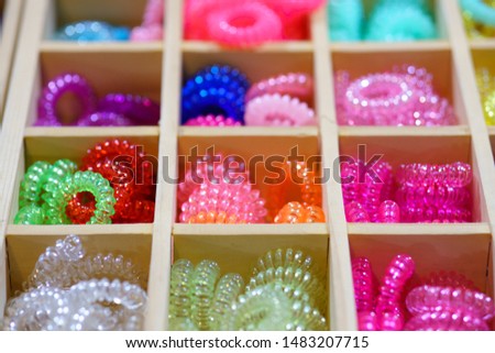 Colorful Spiral elastic rubber bands for hair