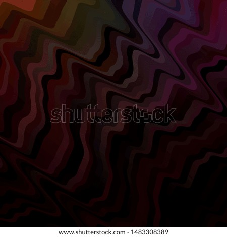 Dark Multicolor vector texture with circular arc. Colorful illustration in circular style with lines. Template for cellphones.