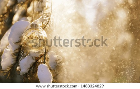 Christmas and New Year holidays background. Glitter lights backdrop. Winter season. Text space.