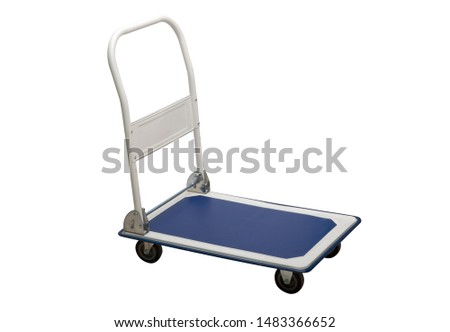 industrial trolley on white background