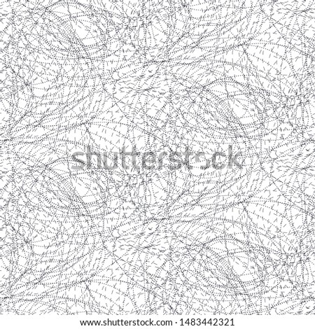 Scribble abstract chaotic lines seamless vector pattern texture.