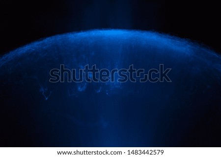 the blue and dark cosmos. Abstract photography. Created with darckness and a little focus of light 