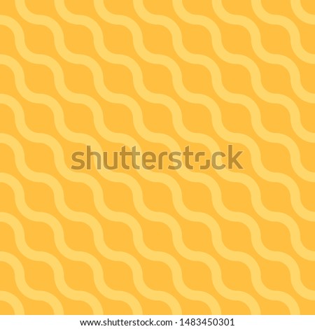 Wavy seamless striped diagonal pattern. Vector simple endless orange background. Creative geometric bright texture