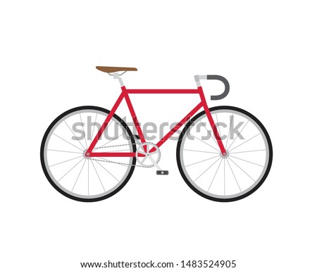 Red Road bike two wheel