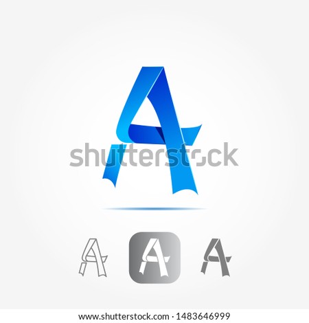 Simple and creative logo design "letter A". Minimalist logo design.