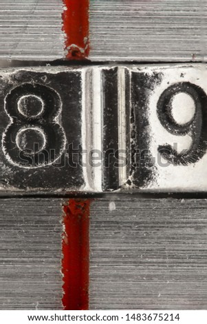 Extreme close up shot lock number ring