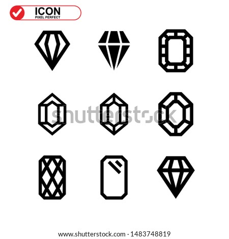 diamond isolated sign symbol vector illustration - Collection of high quality black style vector icons
