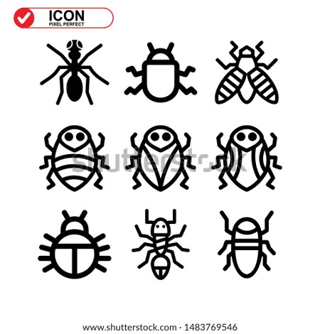 insect icon isolated sign symbol vector illustration. Collection of high quality black style vector icons
