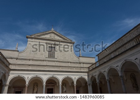 The Abbey of Montecassino. Is a Benedictine monastery located on the summit of Montecassino, in Lazio.