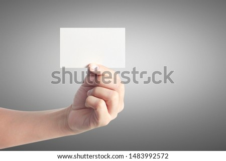 Hand holding a virtual card with your