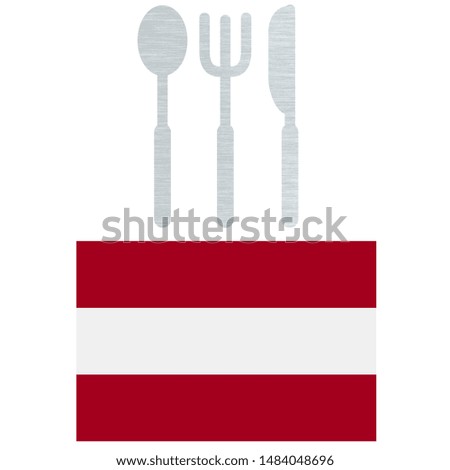 Latvian Food and Cuisine - Illustration, Icon, Logo, Clip Art or Image for Cultural or State Events. Celebrating Independence Day of Latvia