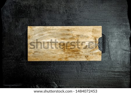 Black background of kitchen and free space for your decoration. 