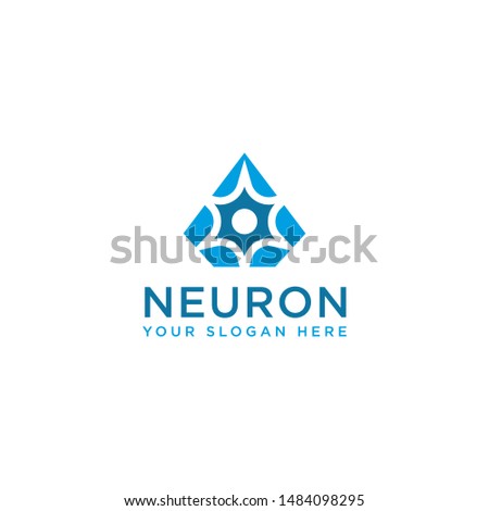 Abstract Neuron Logo template, vector