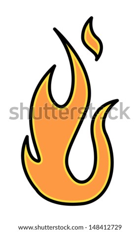 Simple Fire Flame - Vector Illustration