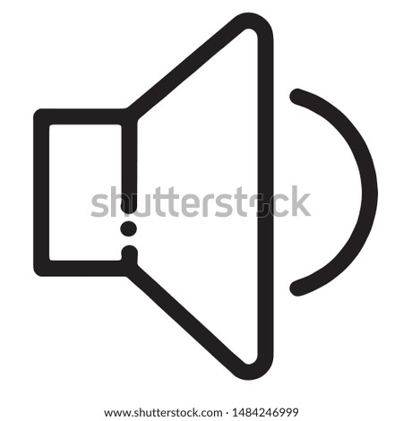 Speaker icon vector black color