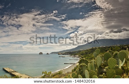 Landscape of seashore of Crimea