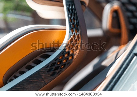 Modern concept super car interior design detail - seats