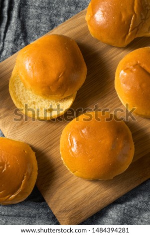 Homemade Sweet Brioche Hamburger Buns Ready to Eat
