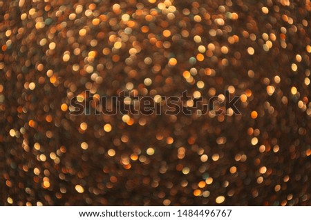 Abstract Brown Bokeh Background. Festive Backdrop