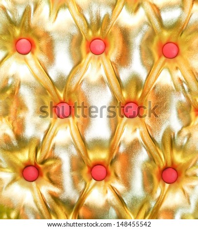 Golden bright texture armchair background.